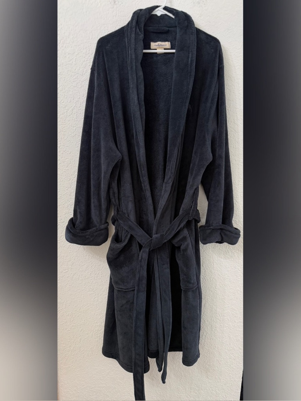 Tommy Bahama Plush Cuff Sleeve Navy Bath Robe - L/XL